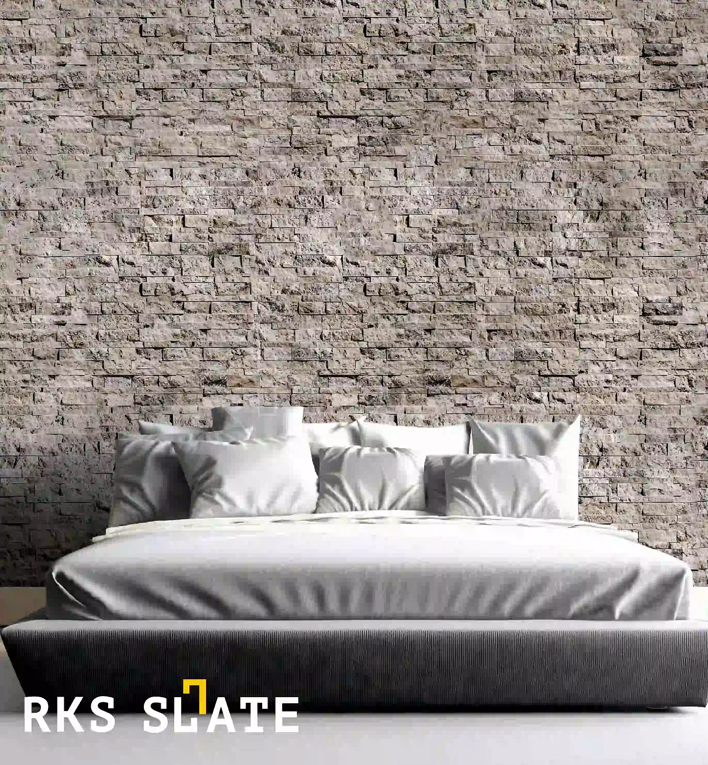 3D панели RKS SLATE Травертин Silver Travertin