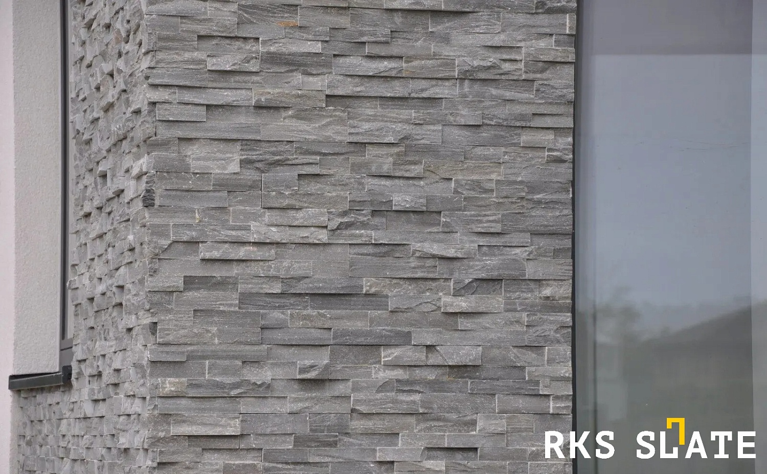 3D мозаика из камня RKS SLATE Кварцит Monsoon Black Rockface