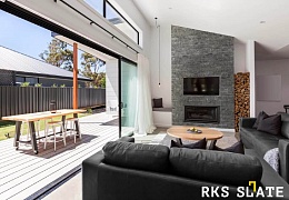 3D мозаика из камня RKS SLATE Кварцит Monsoon Black Rockface