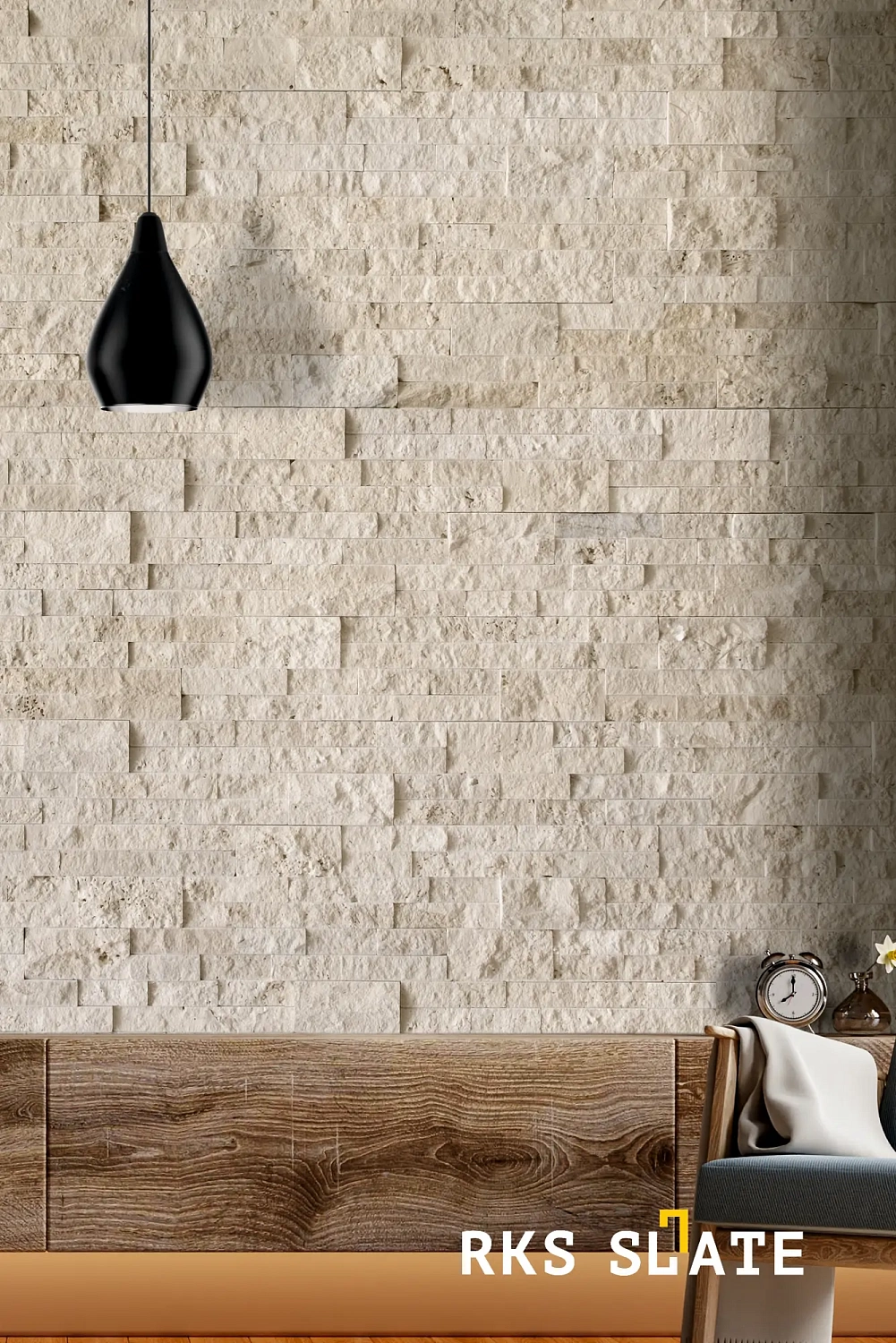 3D панели RKS SLATE Травертин Ivory Travertine