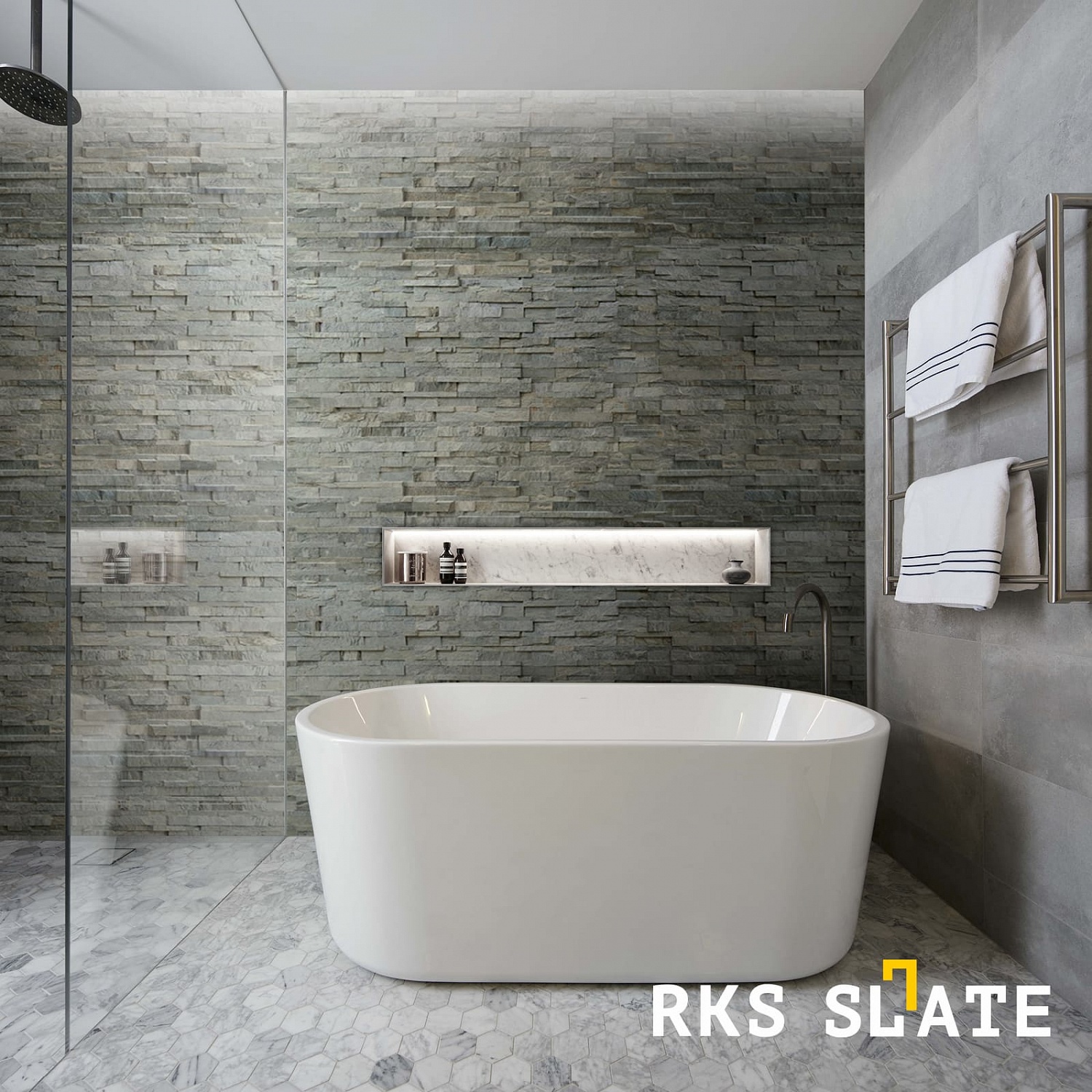 3D панели RKS SLATE Кварцит Deoli Green Natural