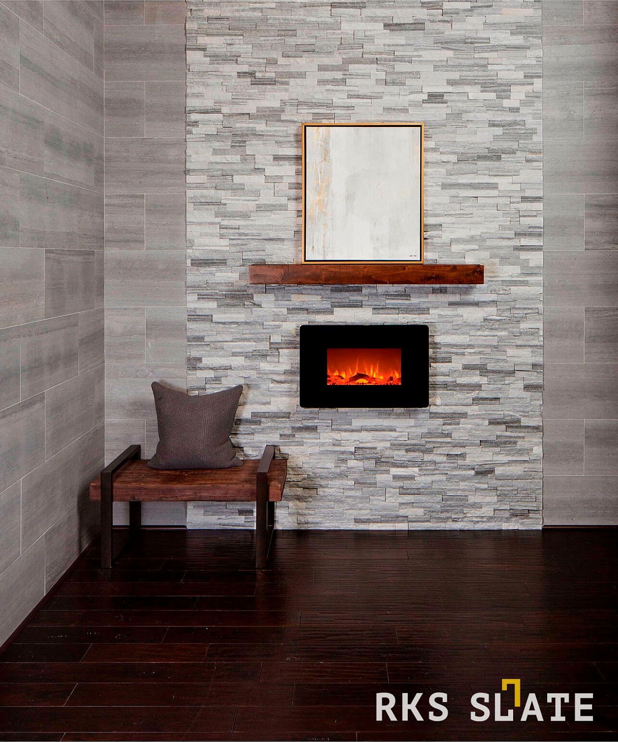 3D панели RKS SLATE Мрамор Cloudy Grey Classic