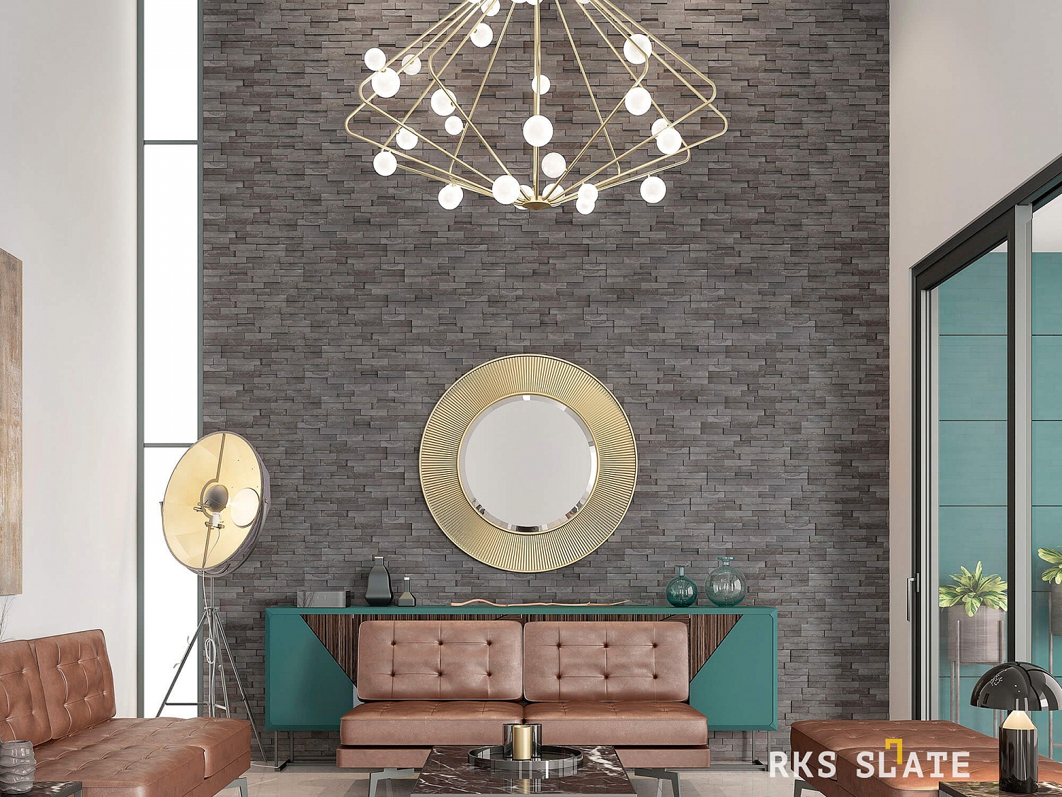3D панели RKS SLATE Сланец Black Slate Classic
