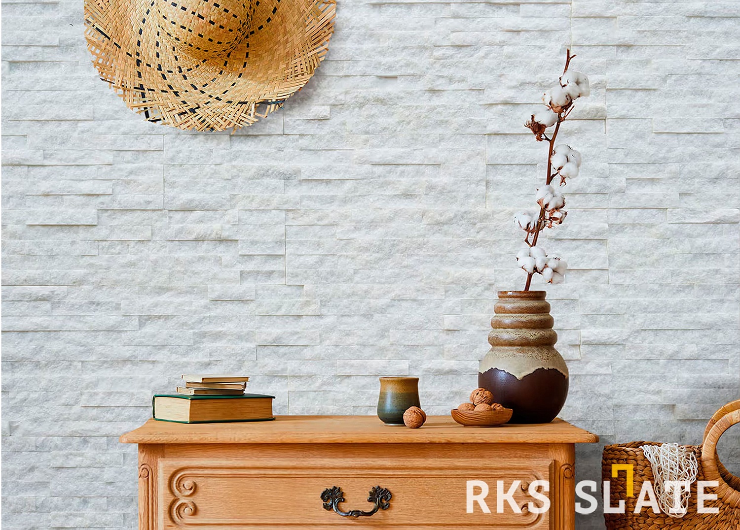 3D панели RKS SLATE Кварцит White Quartz Classic