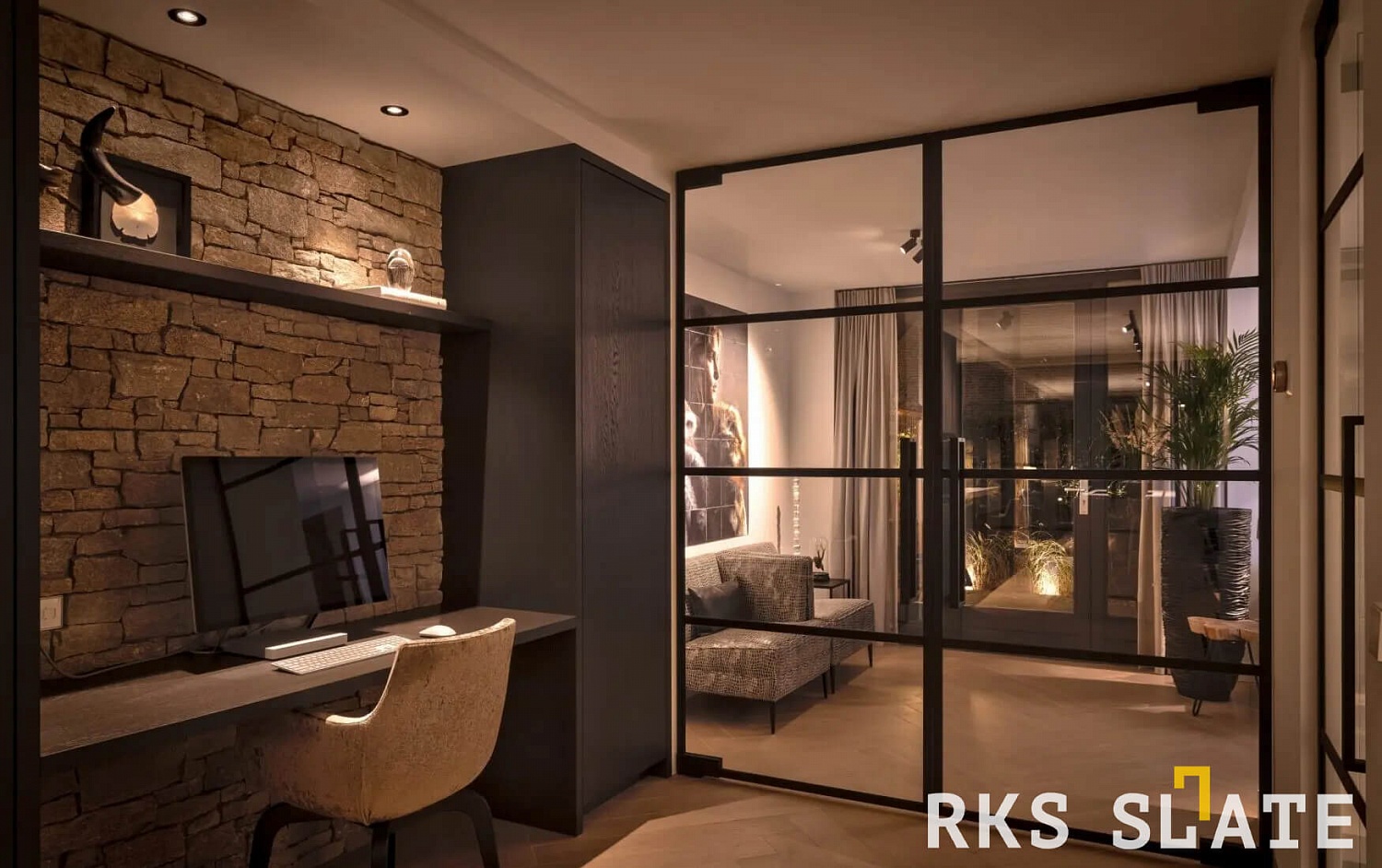 3D панели RKS SLATE Кварцит Sesame Yellow Country