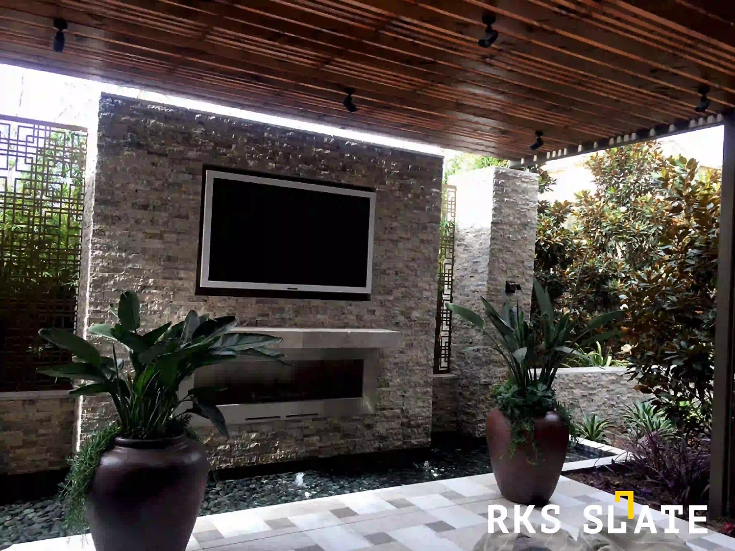 3D панели RKS SLATE Травертин Silver Travertin