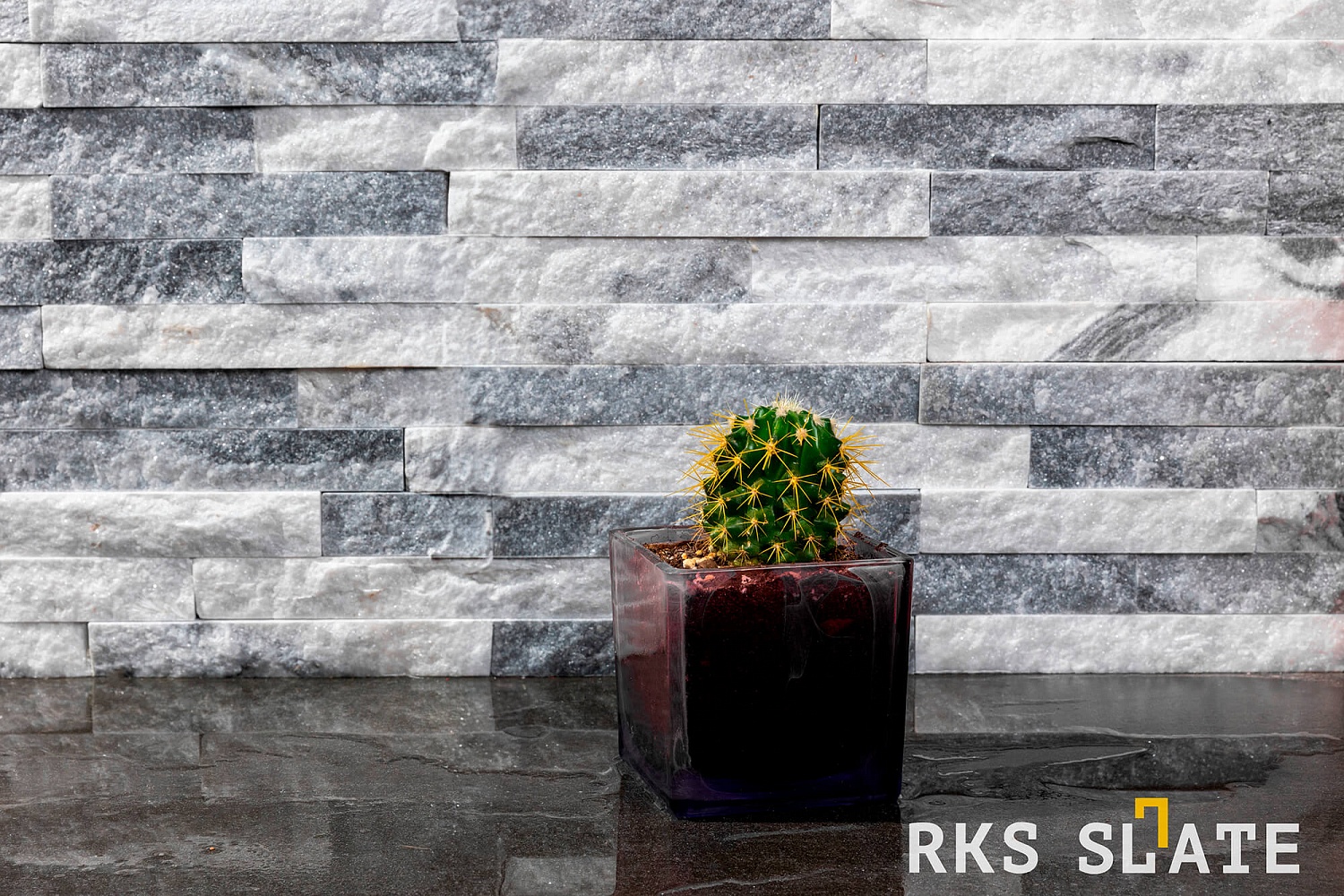 3D панели RKS SLATE Мрамор Cloudy Grey Classic