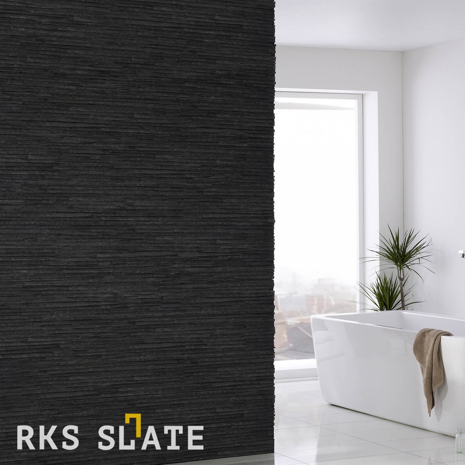 3D панели RKS SLATE Сланец Black Waterfall Pencil