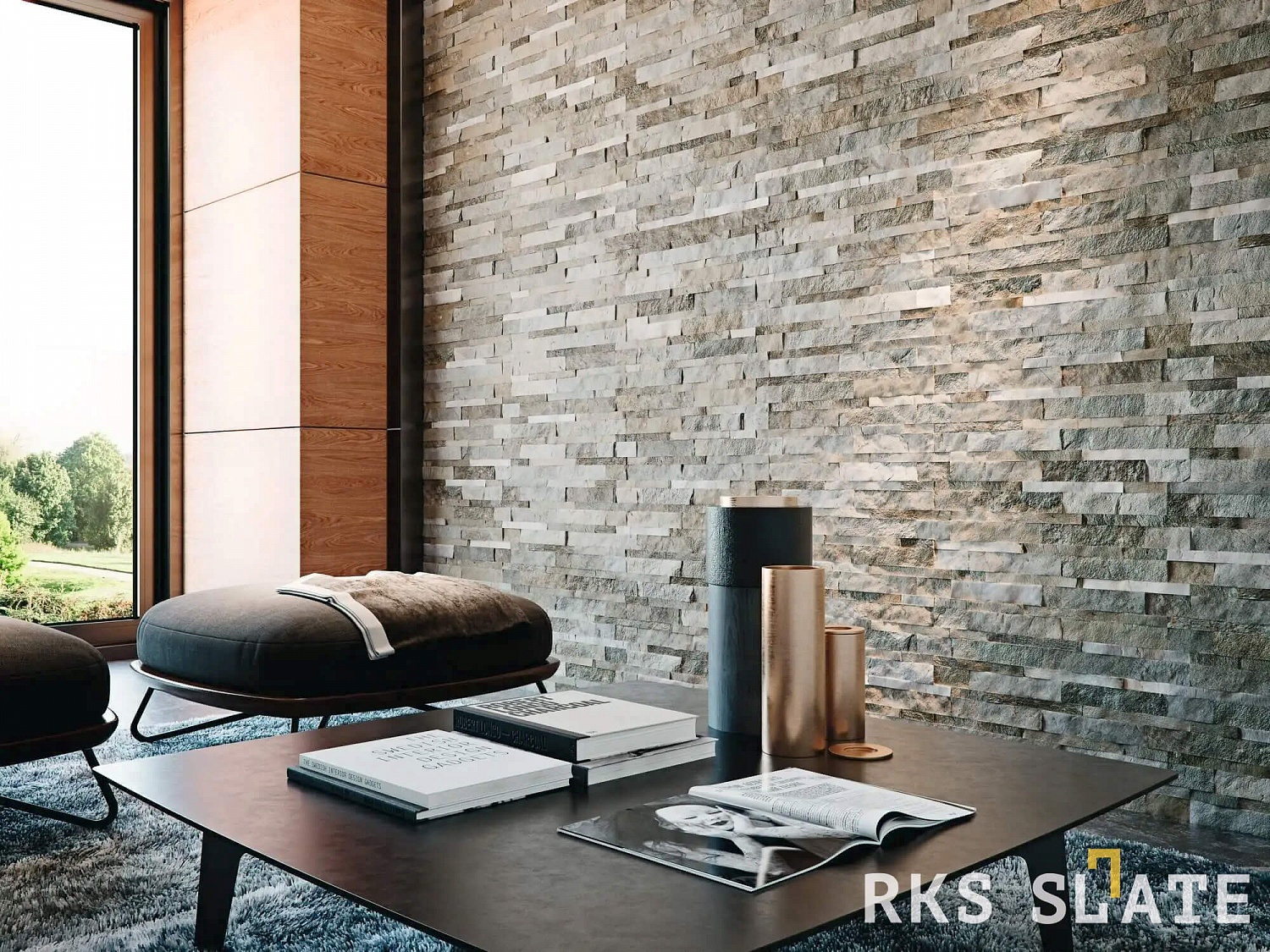 3D панели RKS SLATE Сланец Beige Slate Classic