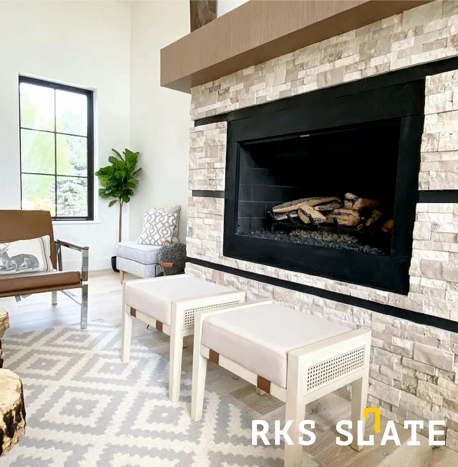 3D панели RKS SLATE Травертин Ivory Travertine