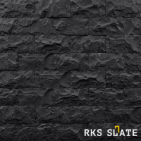 Фасадный колотый камень RKS SLATE Belgian Black Rock (Скала)