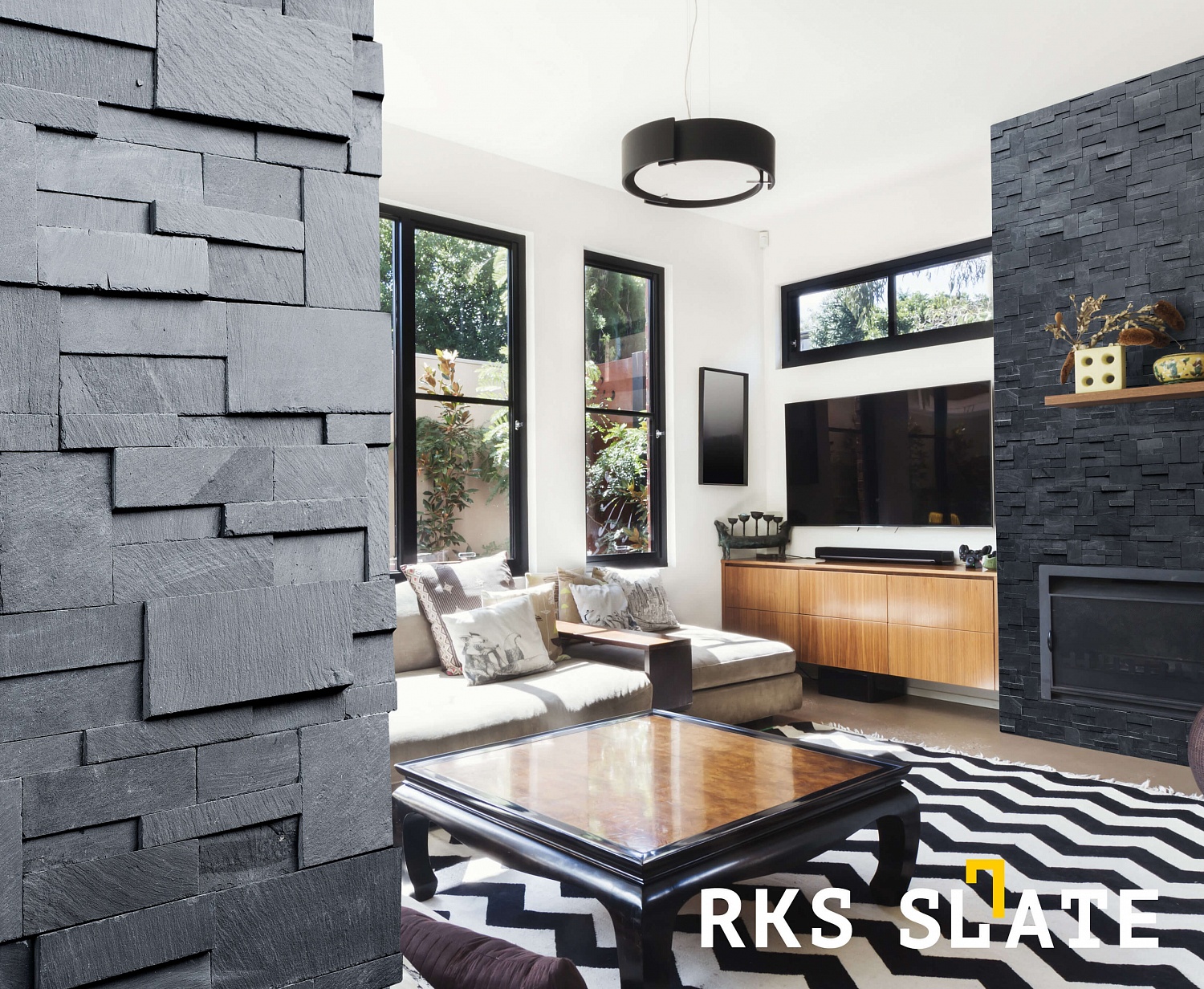 3D панели RKS SLATE Сланец Black Slate Modern